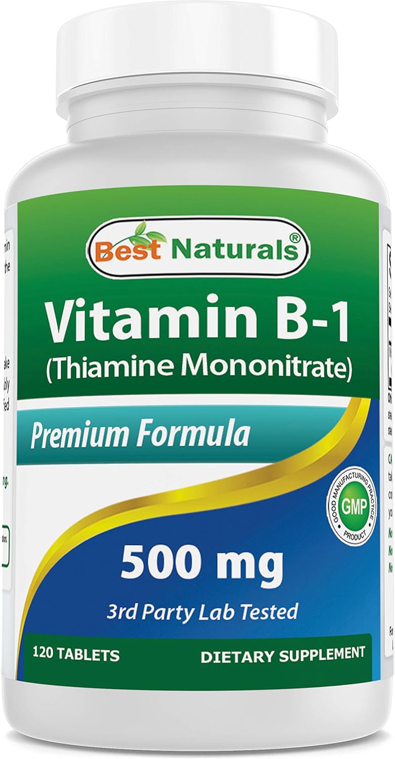 Best Naturals Vitamin B1 as Thiamine Mononitrate 500 mg  Vitamin b6 200mg