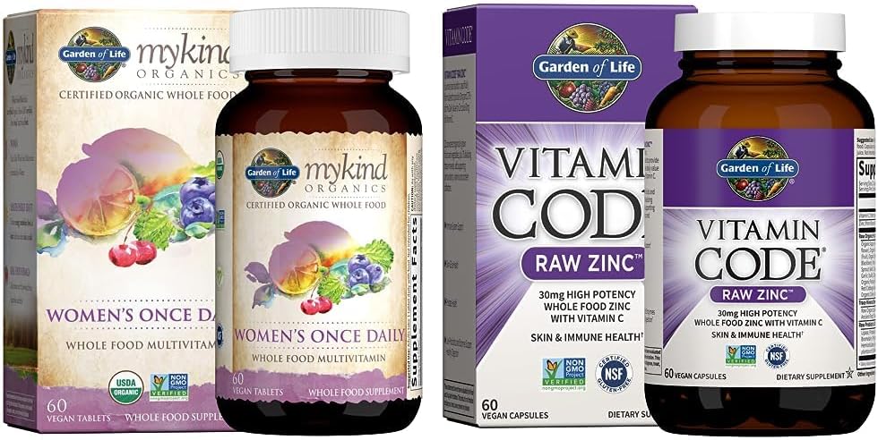 Garden of Life Multivitamin for Women - mykind Organic Womens Once Daily Whole Food Vitamin Supplement, Vegan, 60 Count Tablets