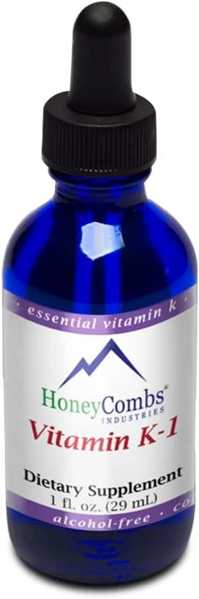 HoneyCombs Liquid Vitamin K1-1 Fl Oz + Vitamin B1 (Thiamine) Drops- 1 Fl Oz