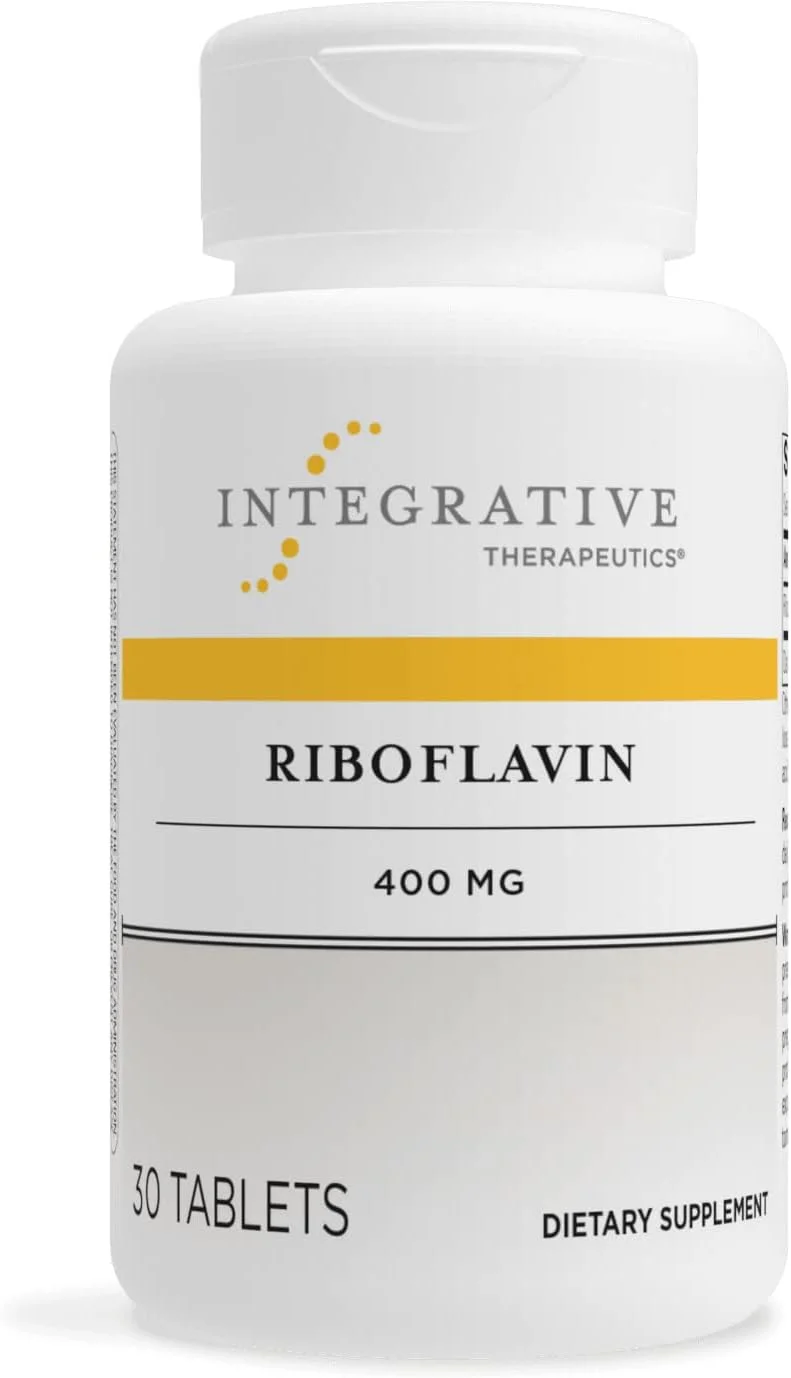 Integrative Therapeutics Riboflavin - Cellular Energy and Red Blood Cell Production Support* - Vitamin B2 Supplement - High Potency - 30 400 mg Tablets
