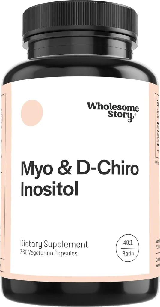 Myo-Inositol  D-Chiro Inositol Blend Capsule | 90-Day Supply | Most Beneficial 40:1 Ratio | Hormonal Balance  Healthy Ovarian Function Support for Women | Vitamin B8 | 360 Inositol Supplement Caps