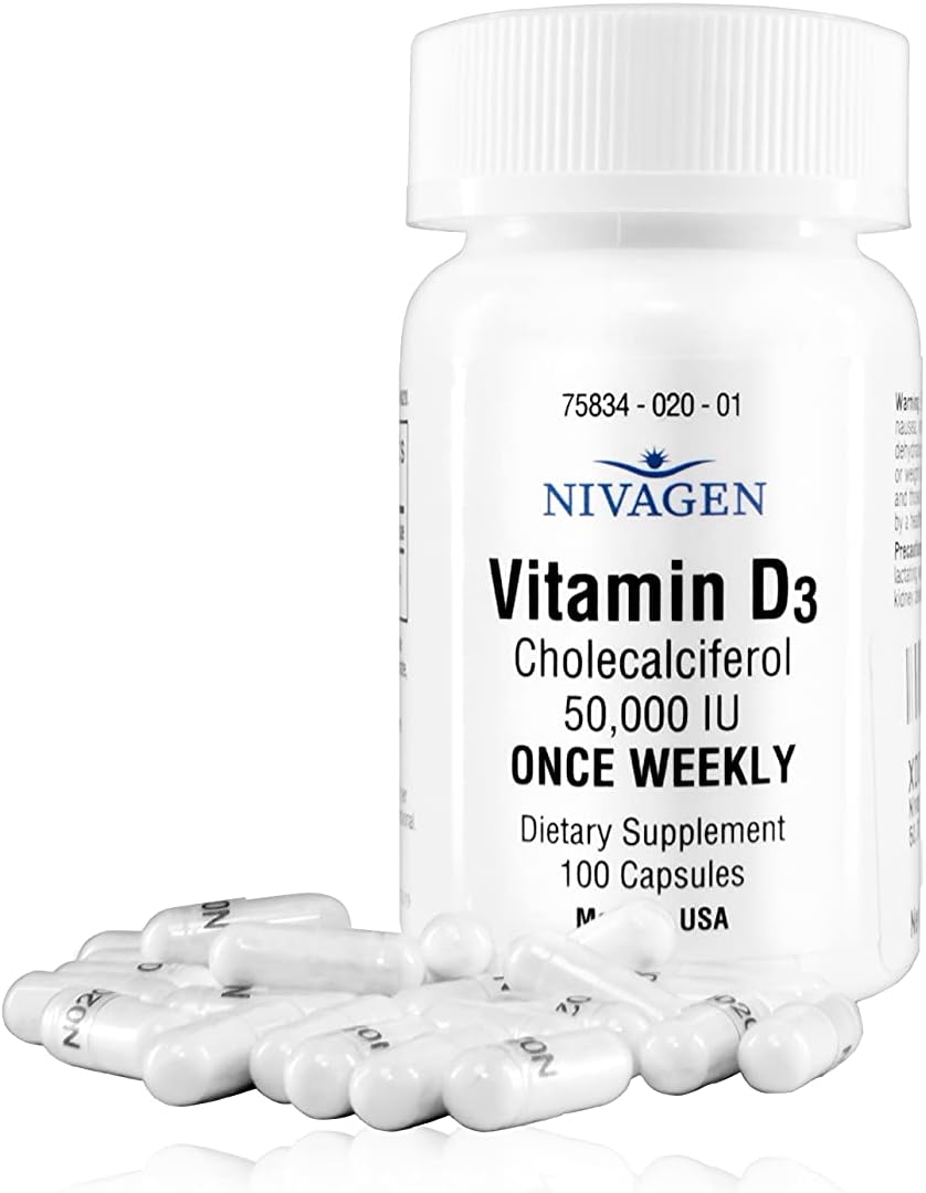 Nivagen Pharmaceuticals Inc Vitamin D3 50,000 IU Capsule (100)
