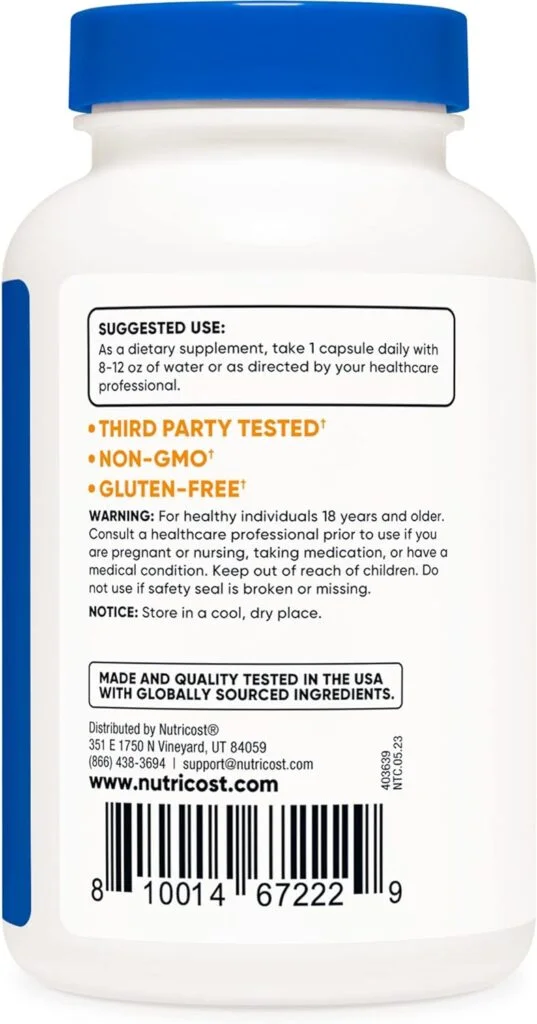 Nutricost P5P Vitamin B6 Supplement 50mg, 240 Capsules (Pyridoxal-5-Phosphate) - Vegetarian Friendly, Non-GMO, Gluten Free