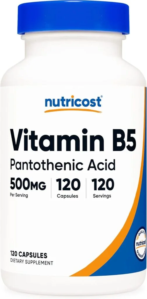 Nutricost Pantothenic Acid (Vitamin B5) 500mg, 240 Capsules