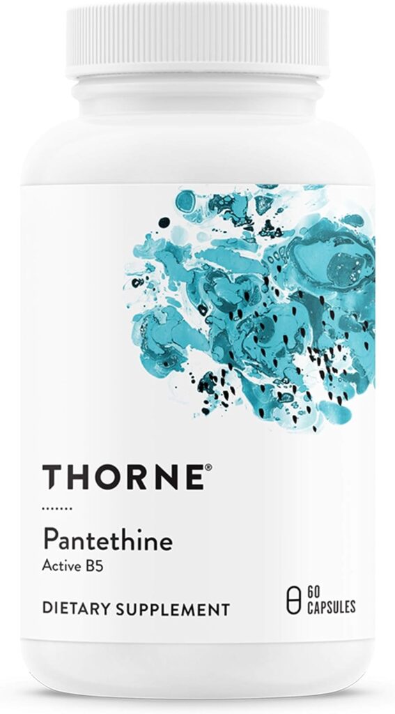 Thorne Pantethine - Vitamin B5 (Pantothenic Acid) Supplement in its Active Form - 60 Capsules