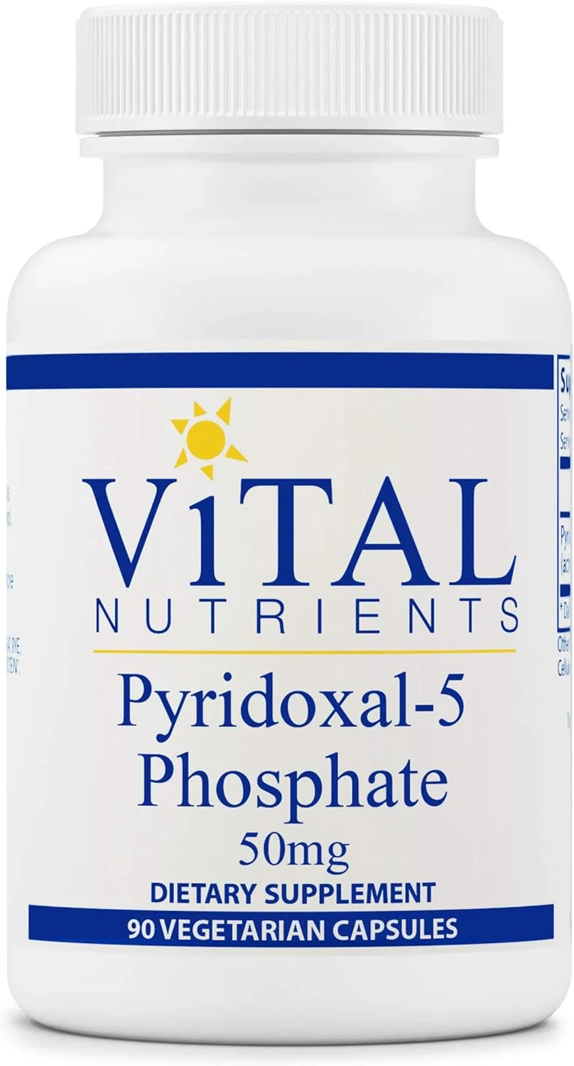 Vital Nutrients - Pyridoxal-5 Phosphate - Activated Vitamin B6-90 Vegetarian Capsules per Bottle - 50 mg