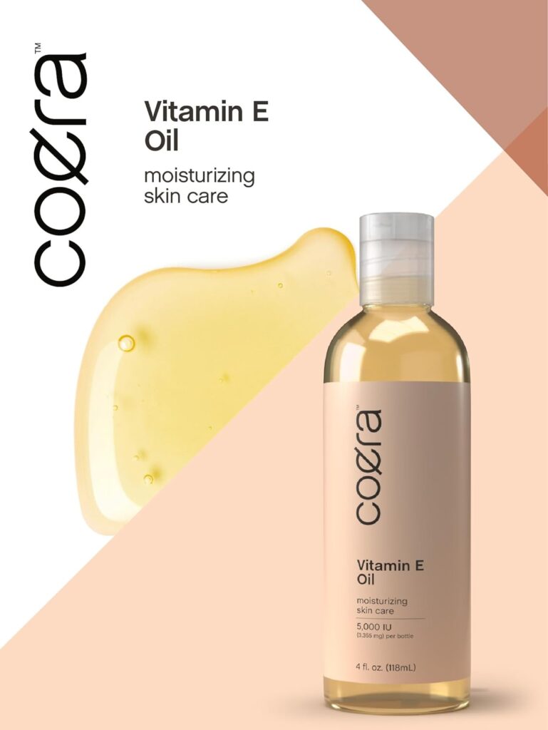 Vitamin E Oil for Skin | 5,000 IU | 4 fl oz | Moisturizing  Nourishing for Face, Hands, and Body | Free of Parabens, SLS,  Fragrances | Coera by Horbaach