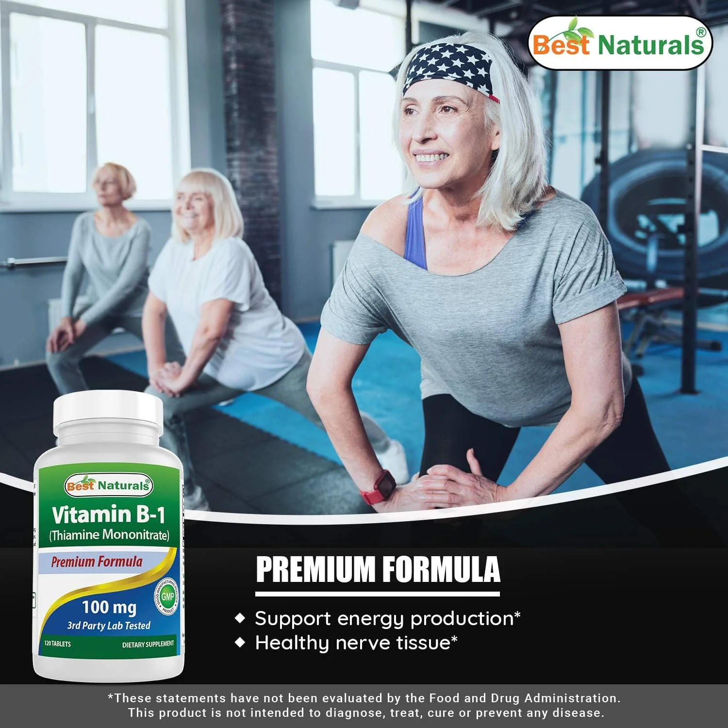 Best Naturals Choline Bitartrate 650 mg  Vitamin B1 as Thiamine Mononitrate 100 mg
