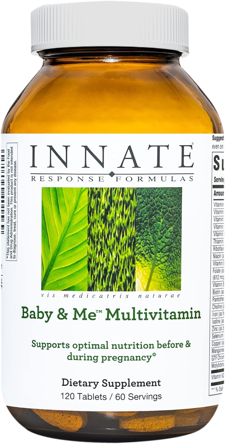 INNATE Response Formulas, Baby  Me Multivitamin, Prenatal and Postnatal Vitamin, Vegetarian, Non-GMO, 120 Tablets (60 Servings)