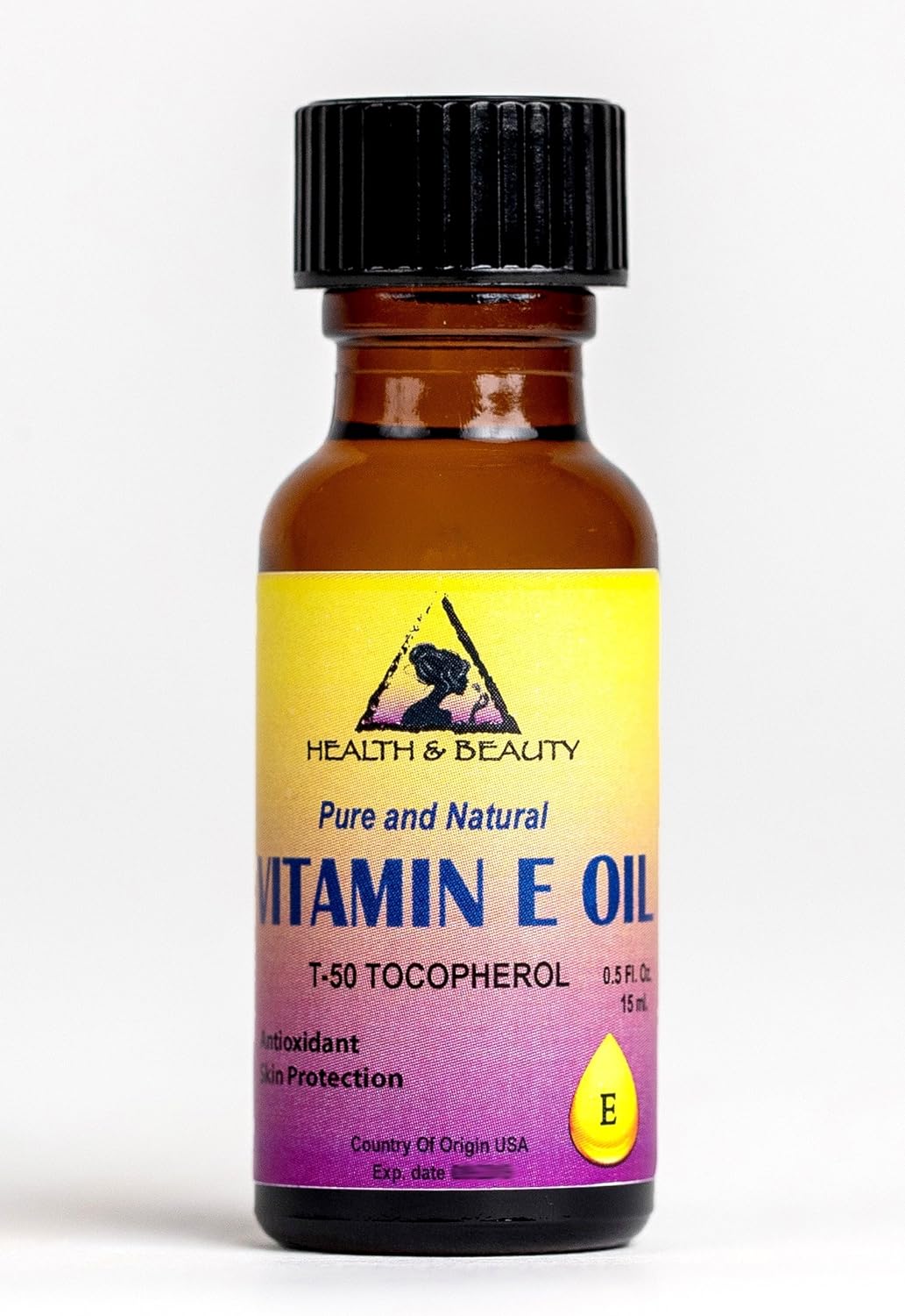Tocopherol T-50 Vitamin E Oil Anti Aging Natural Premium Pure 1 oz with Glass Dropper