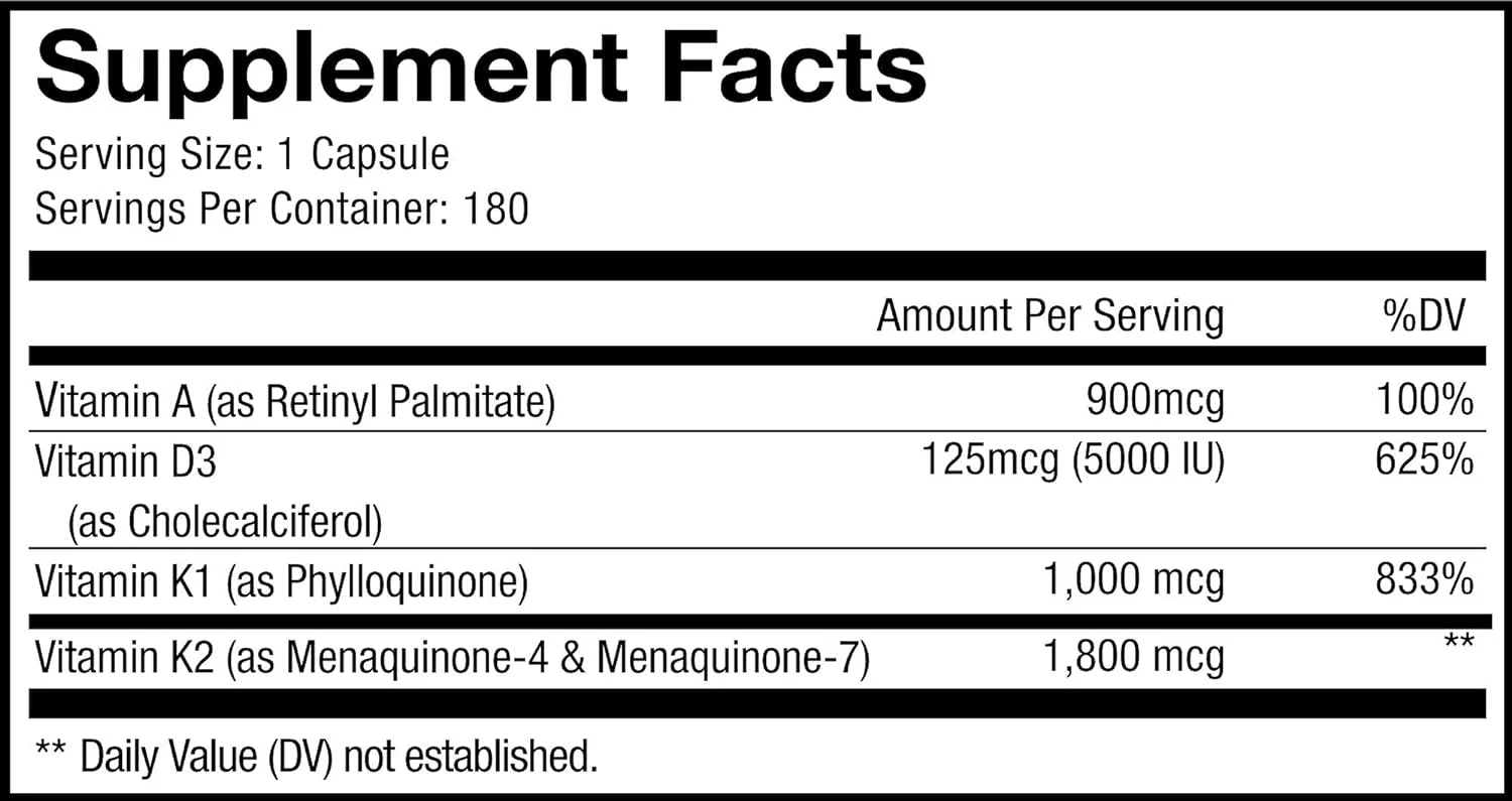 Codeage Daily Vitamin ADK Supplement, Vitamin A Retinyl Palmitate, Vitamin D3 Cholecalciferol, Vitamin K, SBO Probiotic Blend 50 Billion CFU Bundle, Lactobacillus Paracasei, Bacillus Clausii, Non-GMO