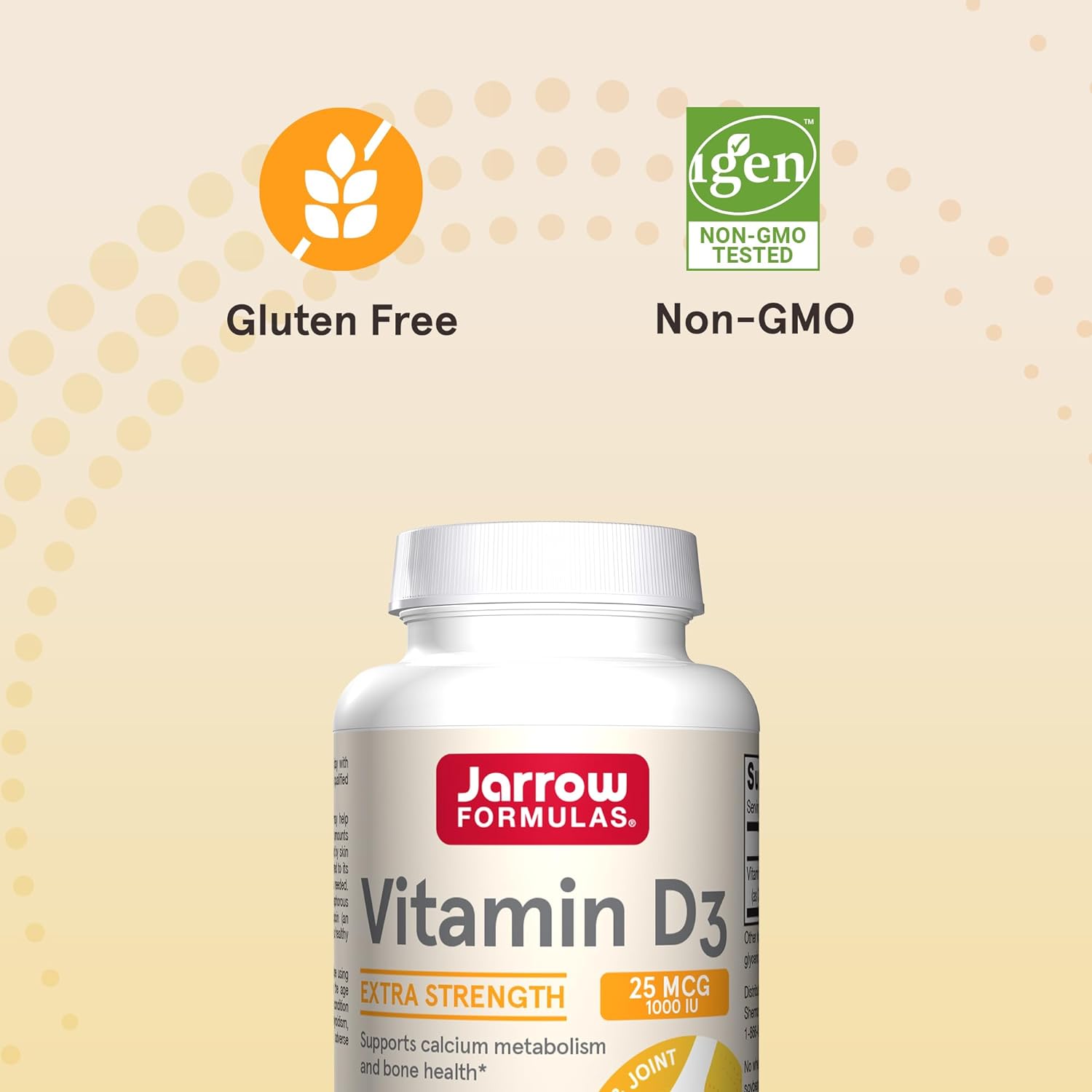 Jarrow Formulas Vitamin D3 25 mcg (1000 IU) - 100 Servings (Softgels) - Bone Health, Immune Support  Calcium Metabolism Support - Vitamin D Supplement - D3 Vitamins - 1000 Vitamin D - Gluten Free
