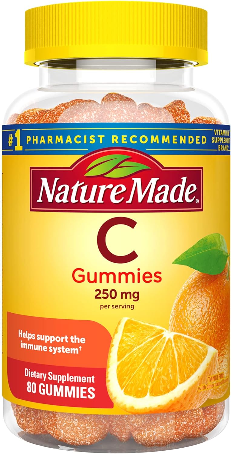 Nature Made Vitamin C 250 mg per serving, Dietary Supplement for Immune Support, 150 Gummies, 75 Day Supply