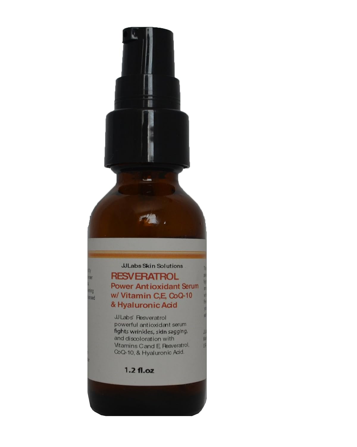 Resveratrol Antioxidant serum with Vitamins C and E, CoQ-10,Collagen, Aloe Vera, and Pure Hyaluronic Acid (2.3 fl.oz)