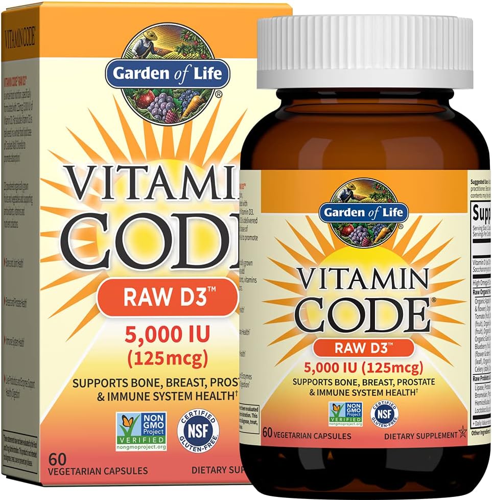 Garden of Life Raw B Complex - Vitamin Code  Zinc Supplements, 60 Vegan Capsules  Vitamin D