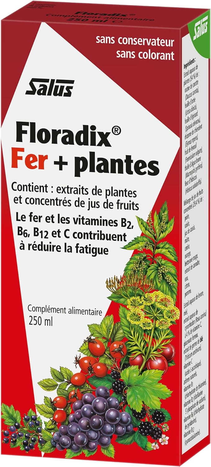 Floradix Liquid Iron and Vitamin Formula 250ml (Pack of 2)