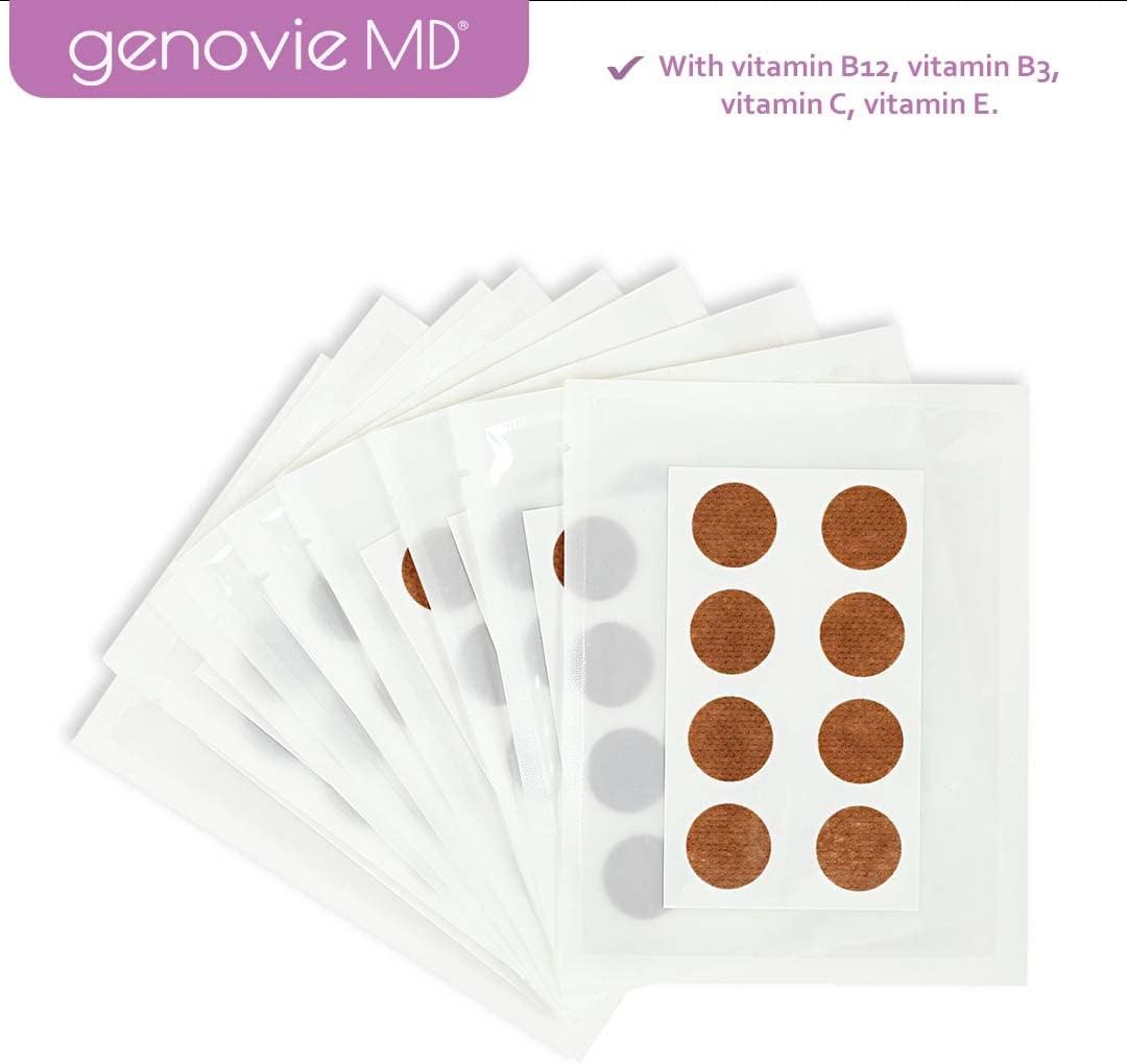 genovie MD B12 Patch with Natural Ingredients, Made with B12, Vitamin C and E, Perfect for Boosting Your Entire Day, 64 Patches