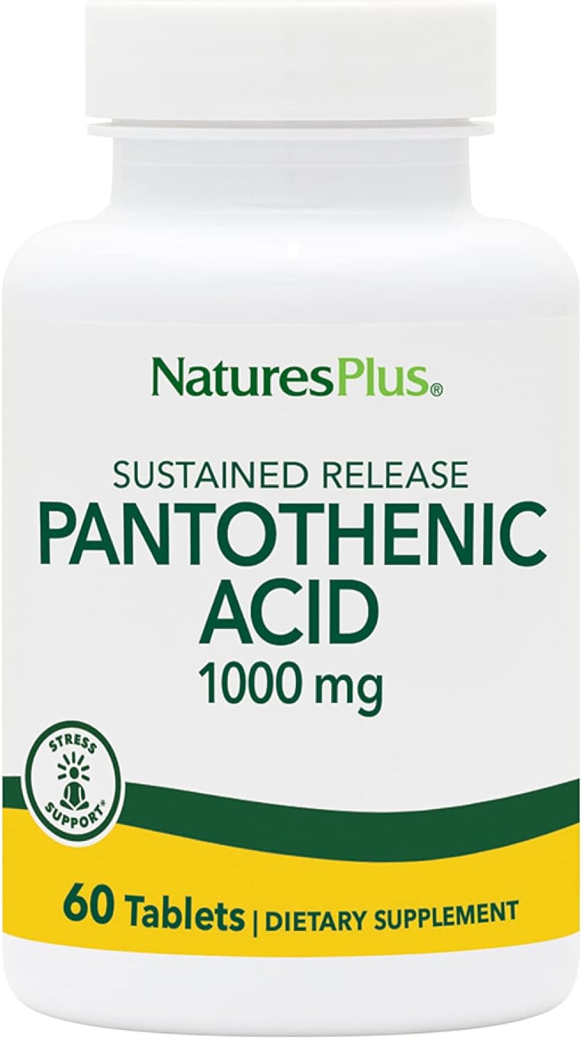Pantothenic Acid, 1000 mg, 60 Tablets, NaturesPlus