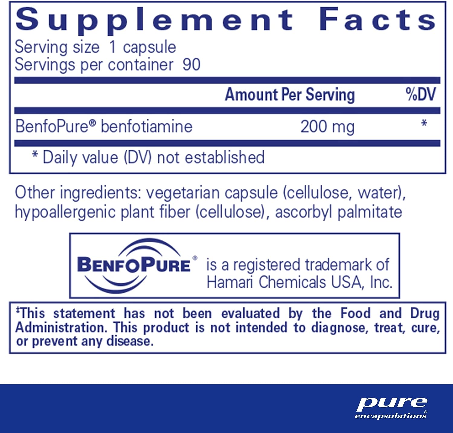 Pure Encapsulations BenfoMax 90s - 200 mg Benfotiamine - Vitamin B1 Thiamin Supplement - Supports Heart  Metabolism Health - Vegan  Non-GMO - 90 Capsules