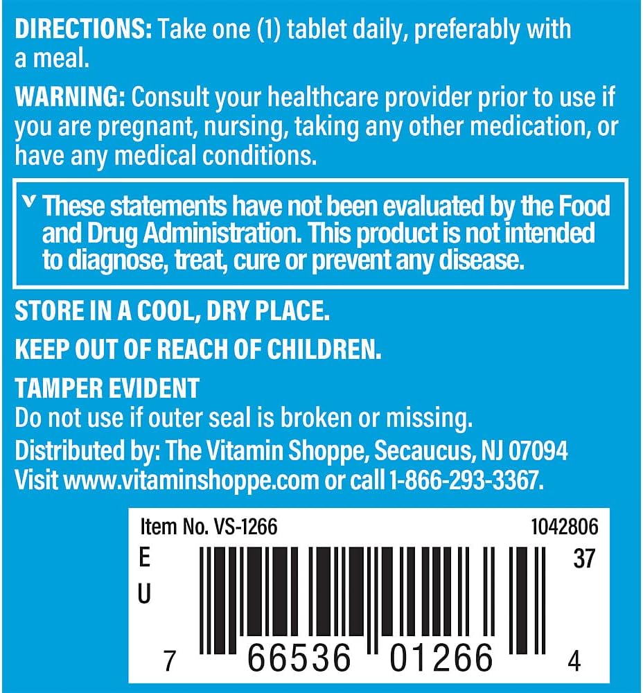 The Vitamin Shoppe P-5-P (Pyridoxal-5-Phosphate) 50MG, Coenzyme Form of Vitamin B6, Amino Acid That Supports Protein Metabolism, Neurotransmitter Synthesis (100 Tablets)