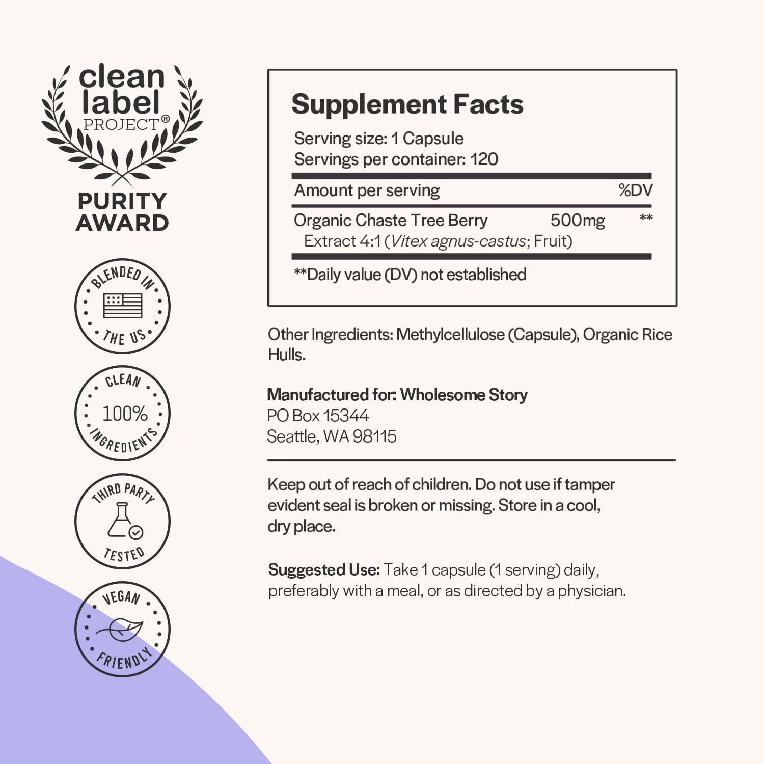 Wholesome Story Myo  D-Chiro Inositol Powder (90-Day Supply) + Vitex | Hormone Balance, Healthy Ovarian Function  Fertility Support | Vegan Friendly