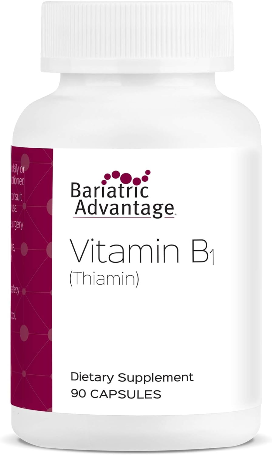 Bariatric Advantage Vitamin B1 thiamin - 100 mg Thiamin Mononitrate - Easy Digest - Designed for Bariatric Patients - Supports Energy Production* - Bariatric Supplement - 90 Count