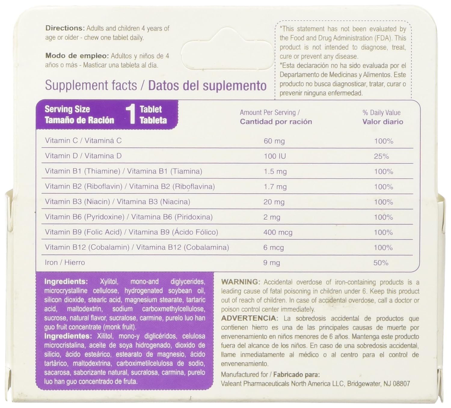 Bedoyecta Childrens Chewables, 50 Count