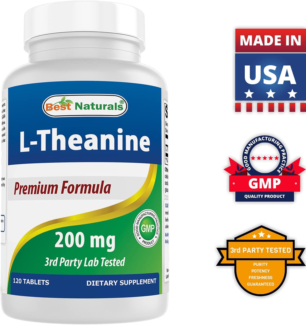 Best Naturals Inositol Powder 1 Lb  L-Theanine 200mg