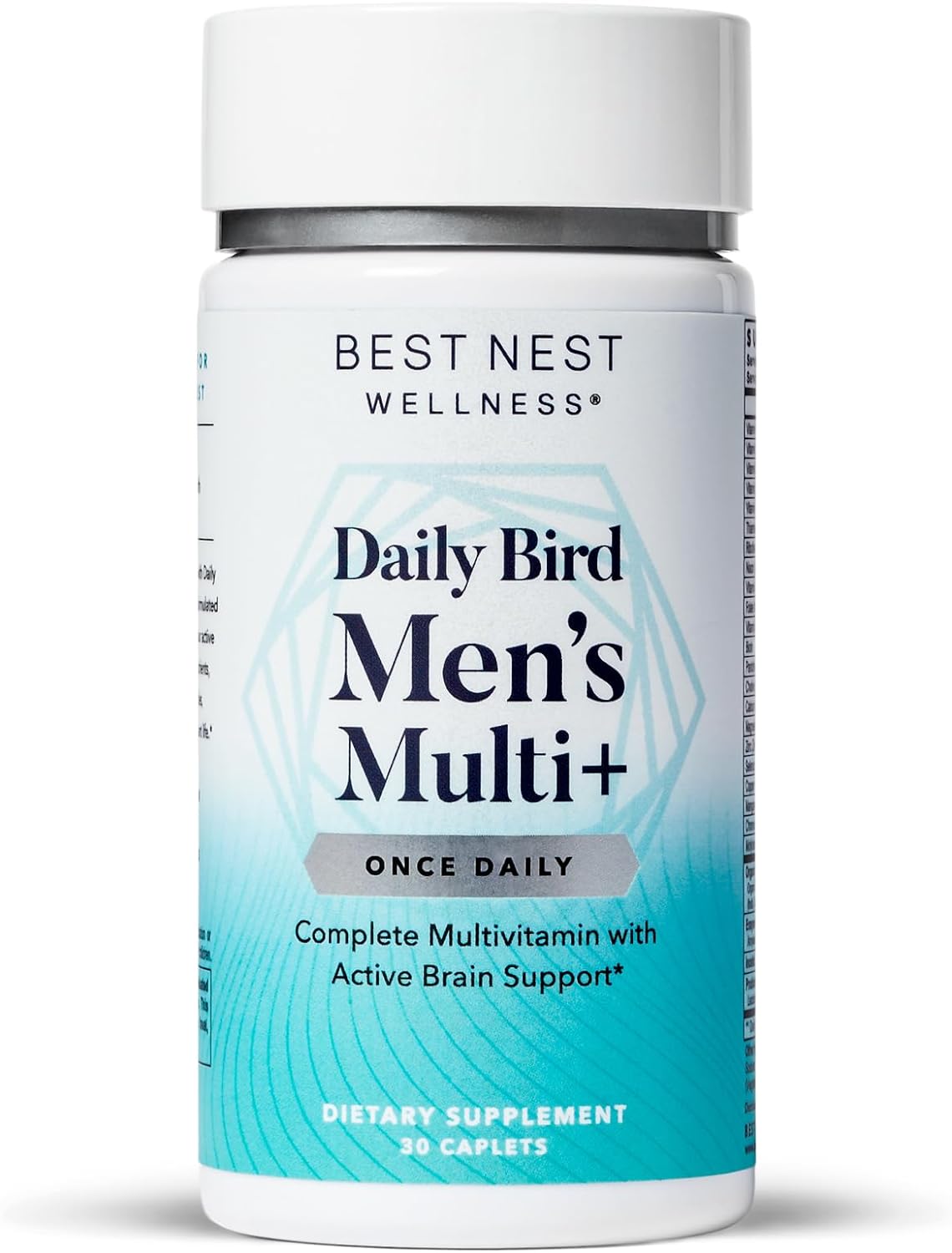 Best Nest Daily Bird Mens Multivitamin with Probiotics, Methylfolate, B12, with Whole Food Organic Blend, Once Daily Multivitamin Supplement, 30 Ct