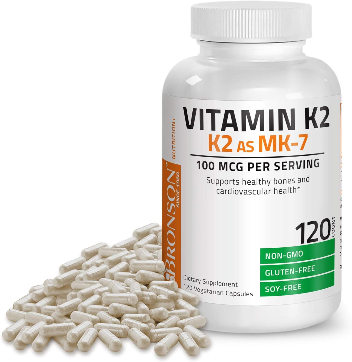 Bronson Vitamin K2 as MK-7 Menaquinone 100 mcg 120 Capsules + Vitamin D3 10,000 IU 360 Tablets + Zinc Triple Play 30 mg 100 Capsules