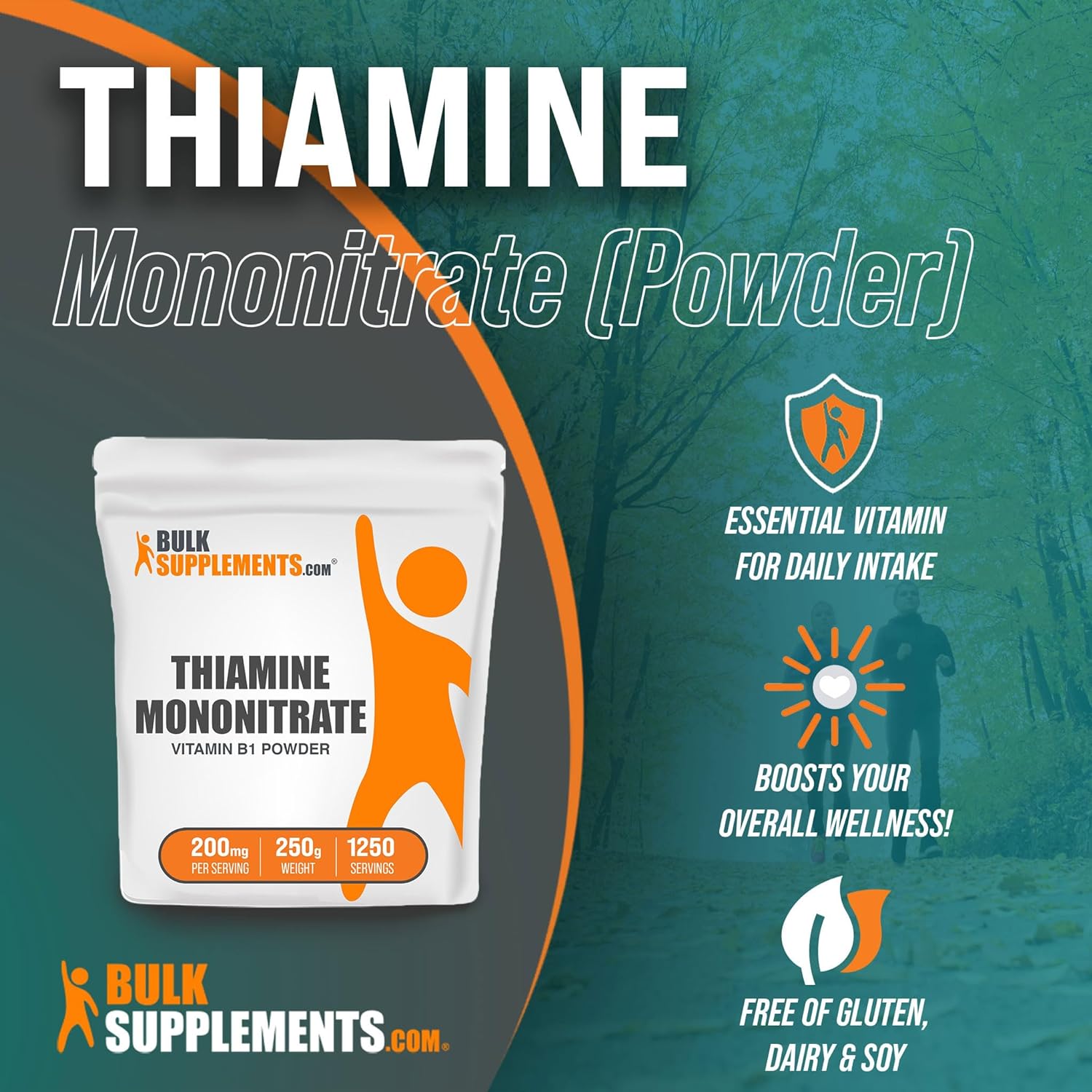 BULKSUPPLEMENTS.COM Thiamine Mononitrate Powder - Vitamin B1 Powder - Thiamine B1 Supplement - Thiamine 200mg - B1 Vitamins - Thiamine Supplement - 200mg per Serving (100 Grams - 3.5 oz)