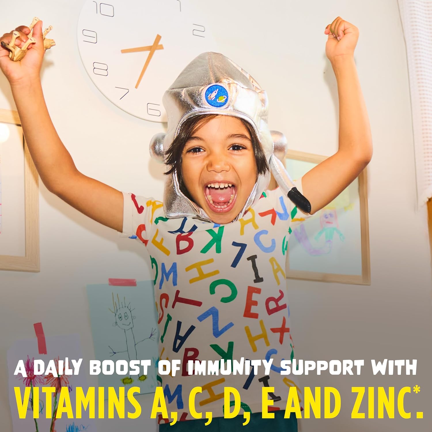 Flintstones Gummies Kids Vitamins with Immunity Support*, Kids and Toddler Multivitamin with Vitamin C, Vitamin D, B12, Zinc  more, Orange 150ct