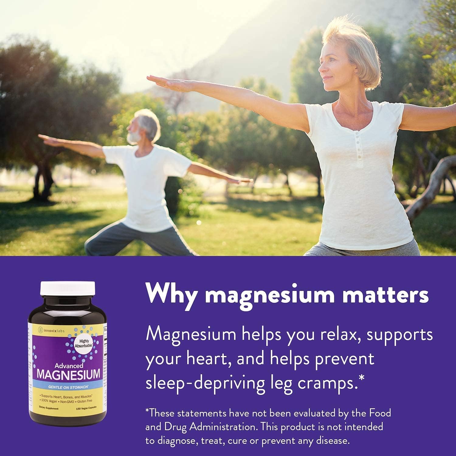 InnovixLabs Vitamin K2  Magnesium Bundle Full Spectrum Vitamin K2 with MK-7 and MK-4 (90 softgels) Advanced Magnesium (150 Capsules). Supports Healthy Bones  Arteries. *