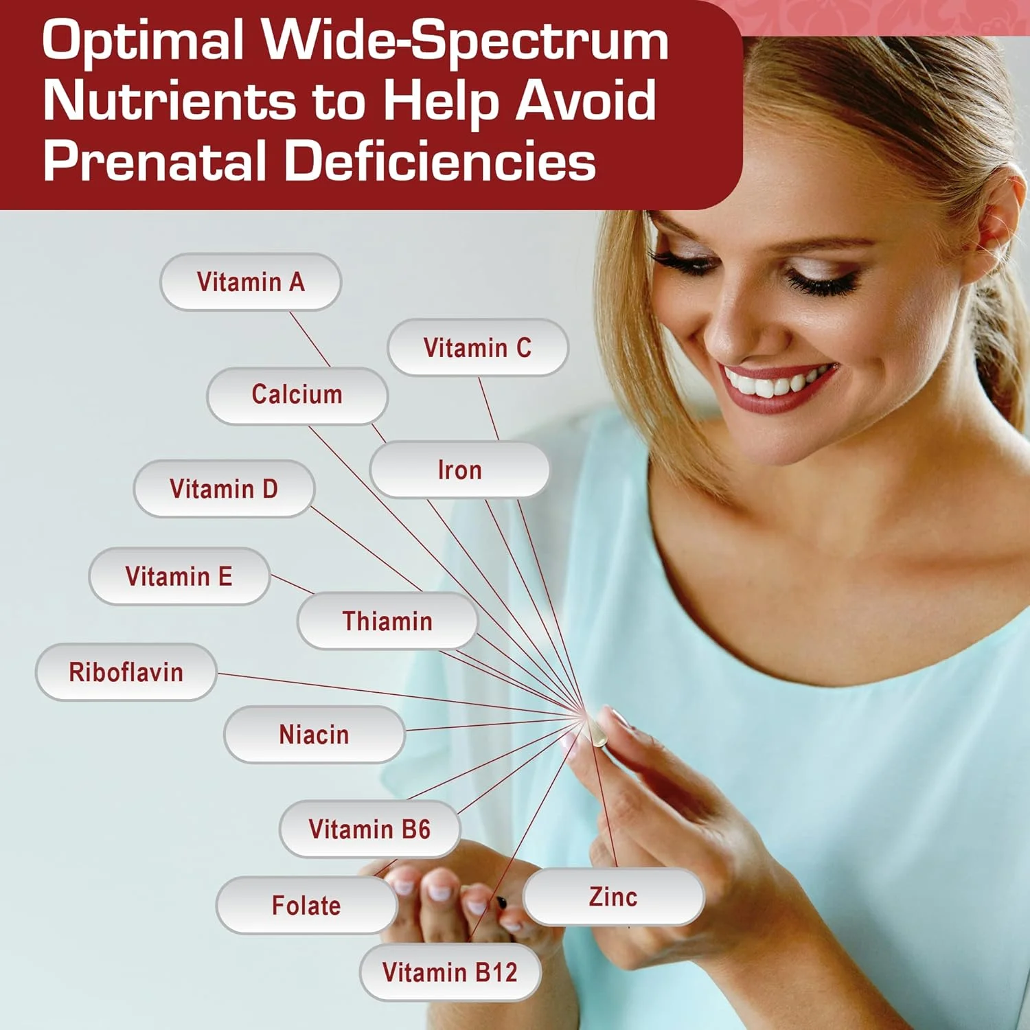 Mama’s Select Prenatal Plus, Natural Prenatal Vitamins for Women, 1 a Day Serving, Methylfolate Complete Vitamins for Pregnant Women and Women Trying to Conceive - Easy to Swallow - 90 Veggie Capsules