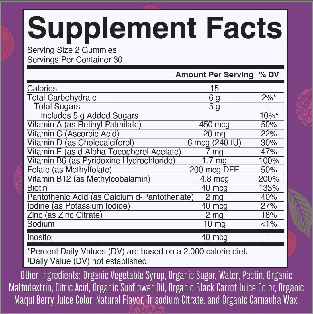 MaryRuth Organics Mens Vitamin Gummy | Vegan Daily Multivitamins for Immune Support | Non-GMO | Gluten Free | 0g Sugar Per Serving | 60 Count | Pack of 1