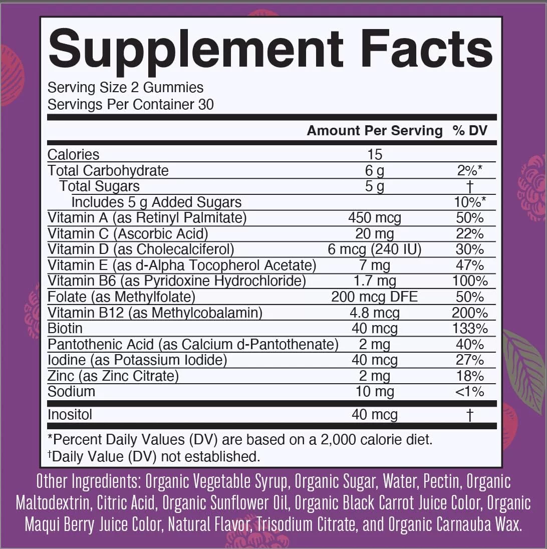 MaryRuth Organics Mens Vitamin Gummy | Vegan Daily Multivitamins for Immune Support | Non-GMO | Gluten Free | 0g Sugar Per Serving | 60 Count | Pack of 1