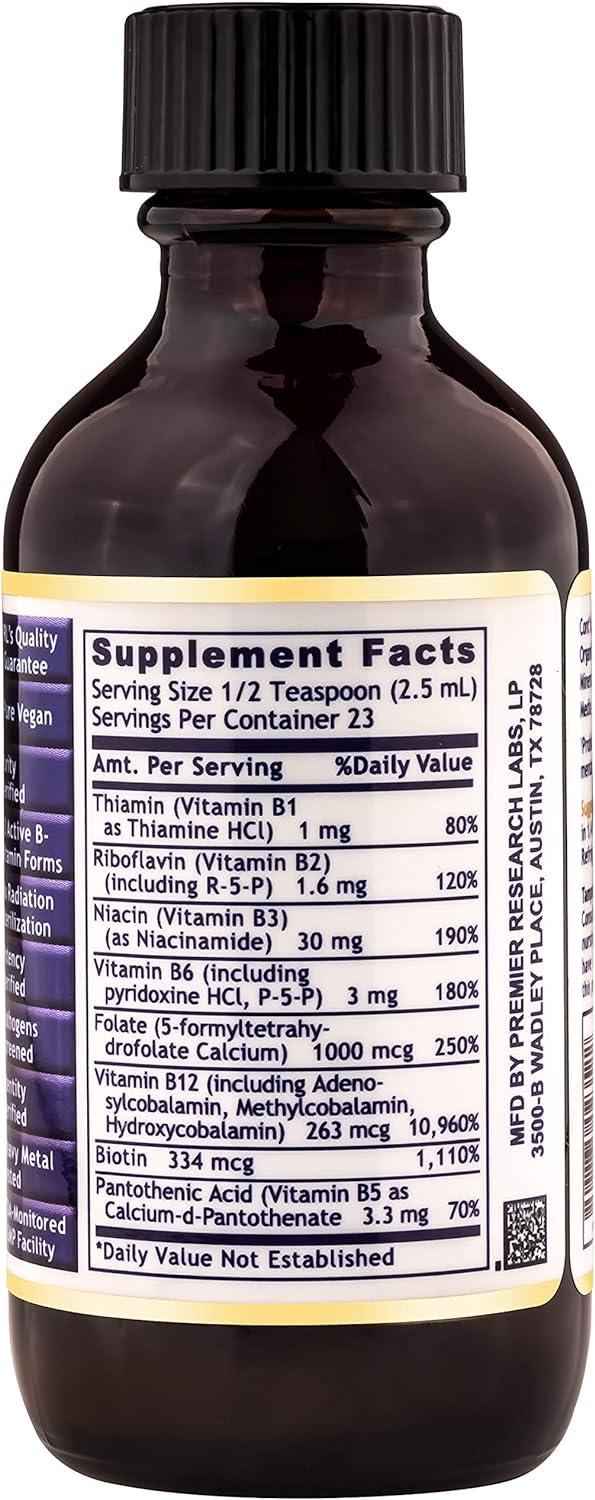 Max B-ND TM, 2 fl oz, Vegan Product - Probiotic-Fermented Vitamin B Complex Formula for Dynamic Liver, Energy, Brain and Mood Support