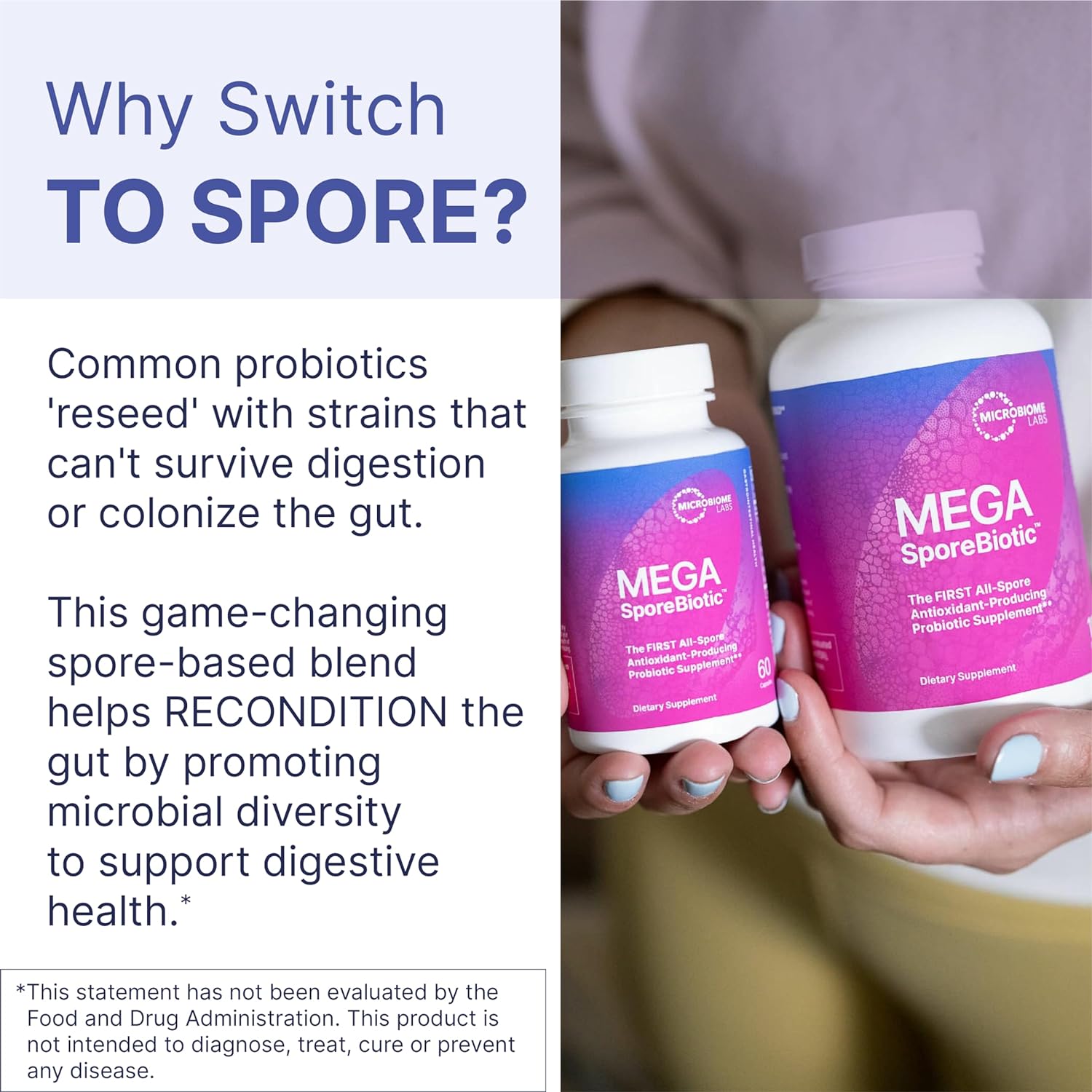 Microbiome Labs MegaSporeBiotic Spore-Based Probiotics (60 Capsules) + MegaMarine Fish Oil Supplement - Omega 3 Pills with EPA DHA DPA Ratio to Support Immune  Gut Health (60 Softgels) - 2 Products