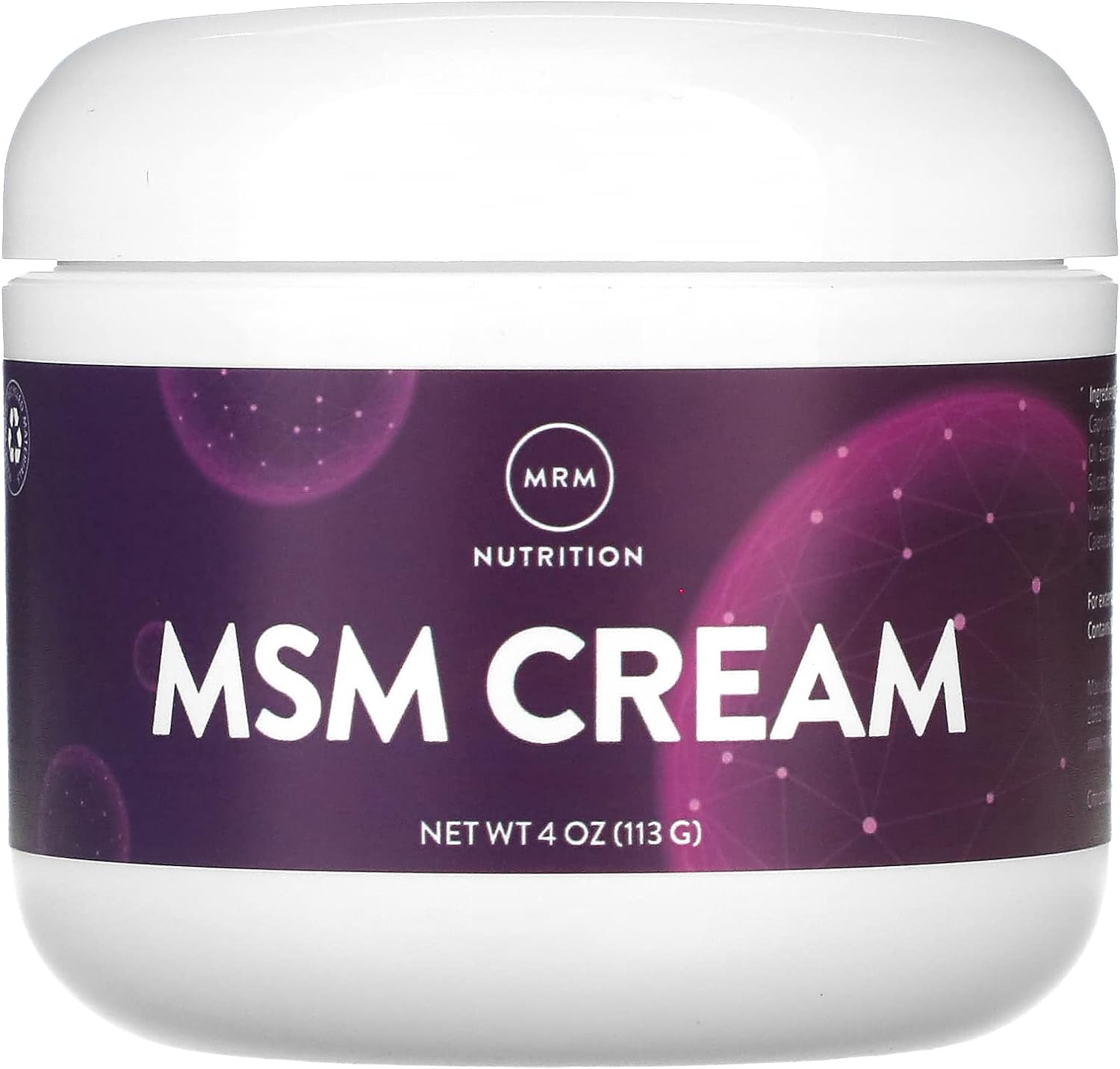 MRM MSM Cream with Vitamin A  D -- 4 Oz.