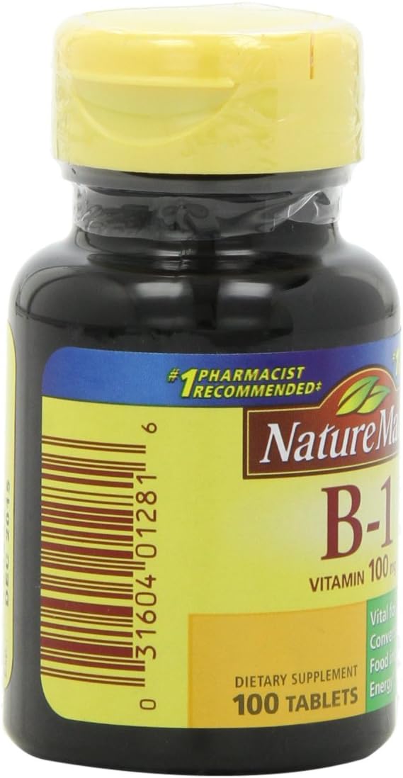 Nature Made Vitamin B1, 100 Count (Pack of 6)