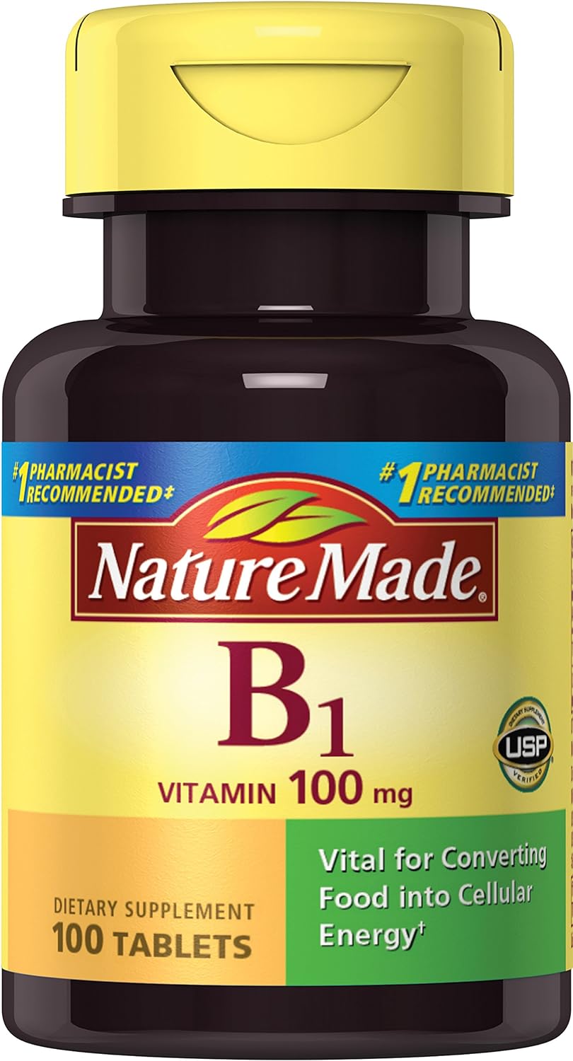 Nature Made Vitamin B1, 100 Count (Pack of 6)