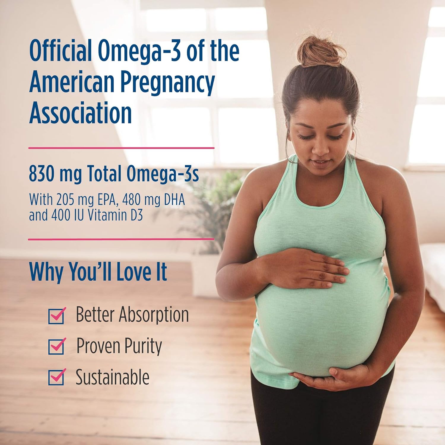 Nordic Naturals Prenatal DHA, Unflavored - 90 Soft Gels - 830 mg Omega-3 + 400 IU Vitamin D3 - Supports Brain Development in Babies During Pregnancy  Lactation - Non-GMO - 45 Servings