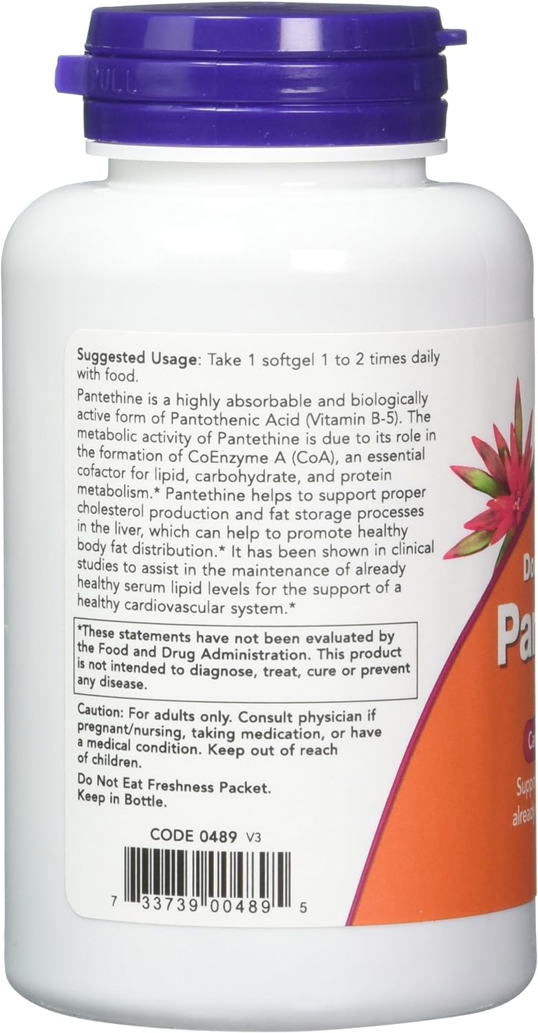 Pantethine, 600 mg 60 Softgels (Pack of 2)