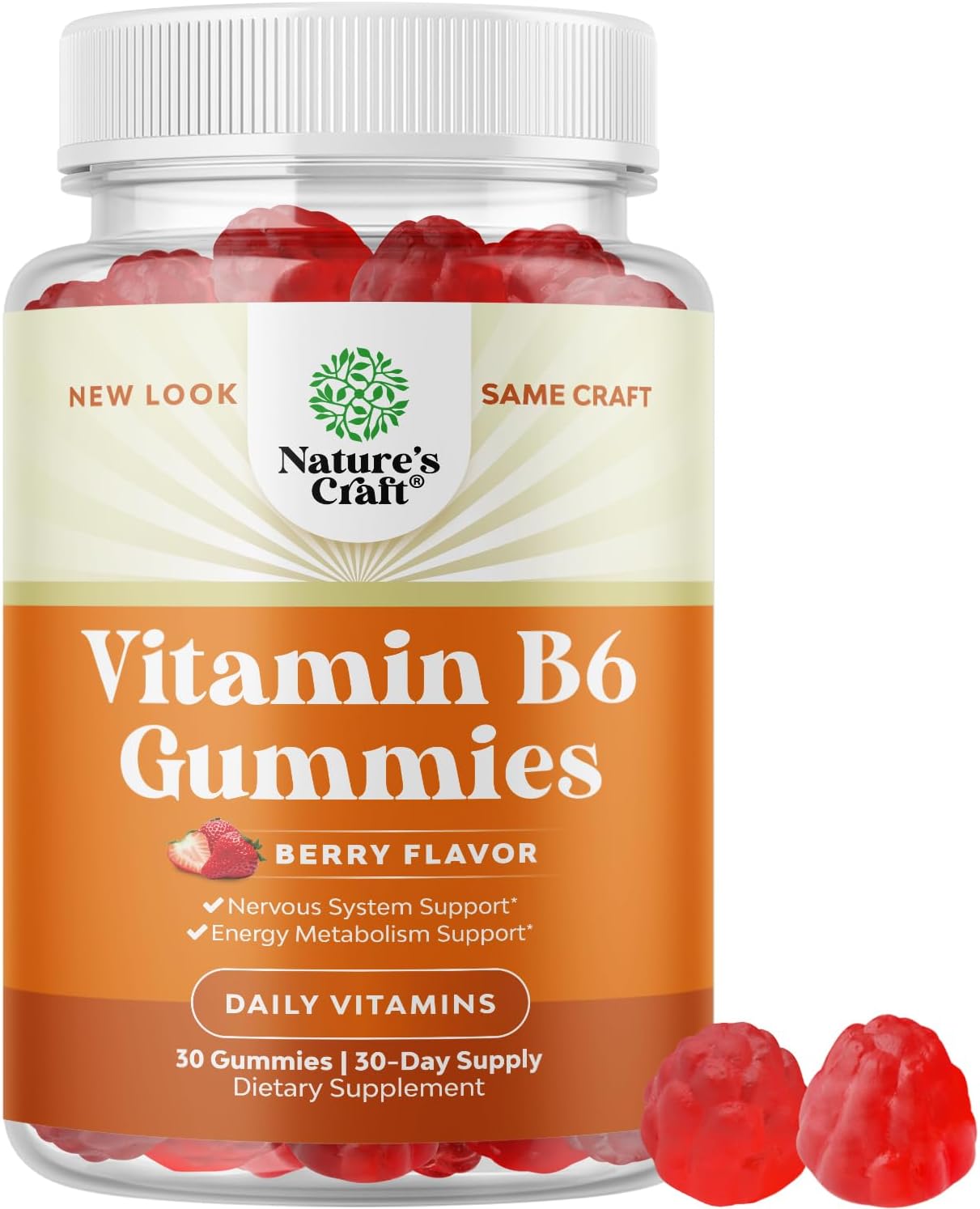 Potent Vitamin B6 Gummies for Adults - Vitamin B6 50mg Per Serving Gummy Vitamins for Women and Men for Immune Nerve and Mood Support - Vegan Kosher B6 Vitamins Gummies for Women and Men - 30 count