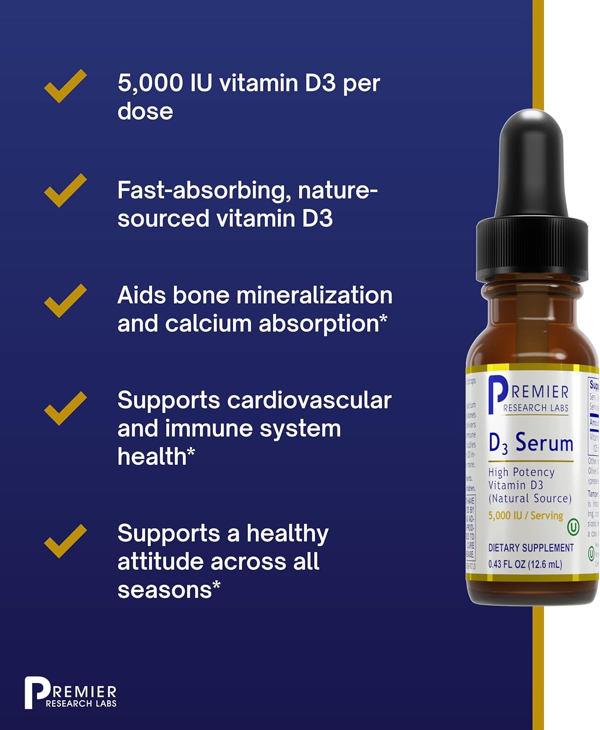 Premier Research Labs D3 Serum, 0.43 fl.oz