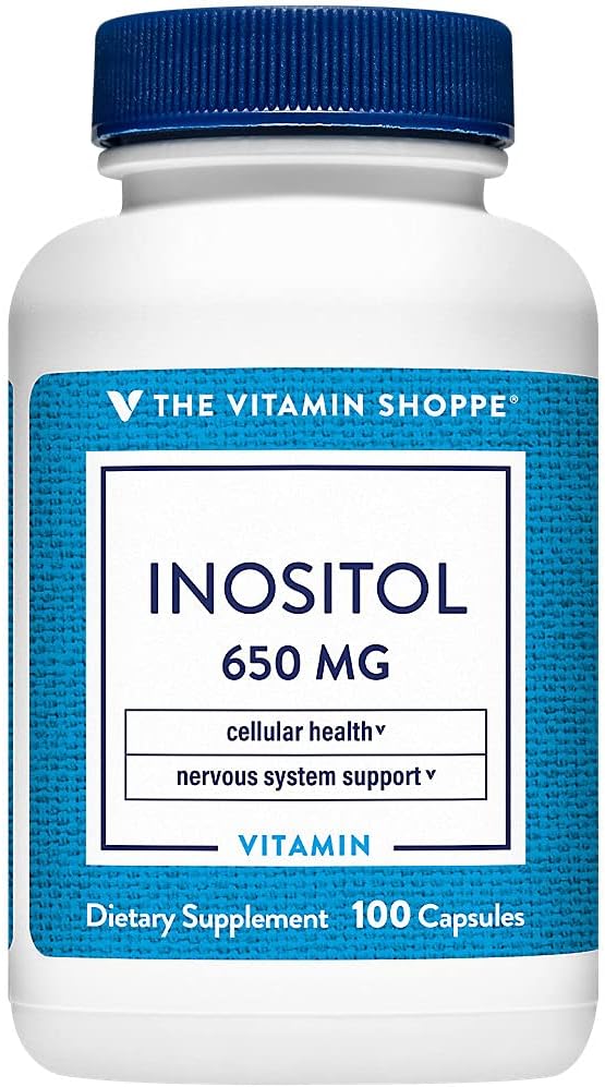 The Vitamin Shoppe Inositol 650MG, Supports Healthy Liver  Cellular Function (100 Capsules)