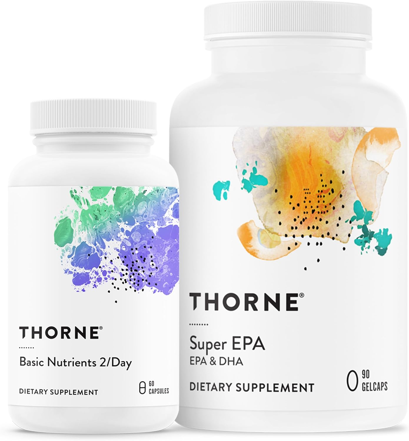 THORNE Basic Nutrients 2/Day  Omega-3 Fatty Acids Enhanced Wellness Combo - Foundational Support - 30 Servings