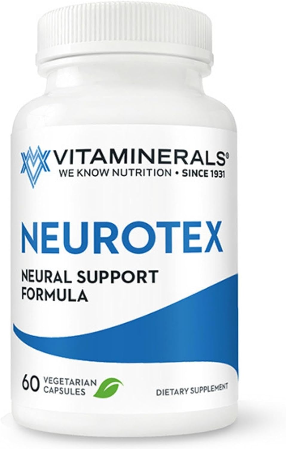 Vitaminerals® 119 Neurotex™  | Nervous System Support  Stress Relief | Calm Mind | Positive Mood | 60 Vegetarian Capsules