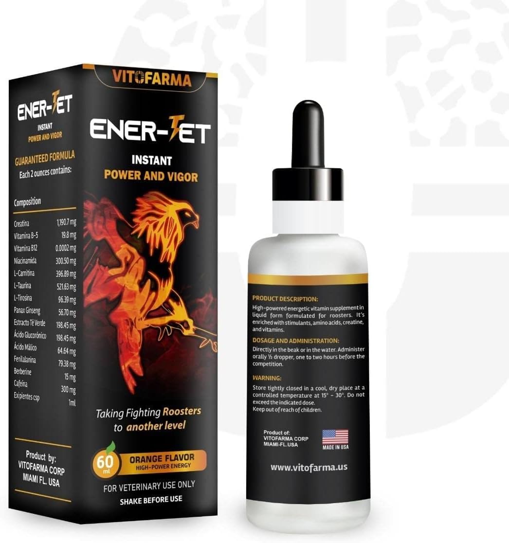 VITOFARMA Ener-Jet Energy Booster for Rooster Natural Multivitamin - Liquid 60 ml