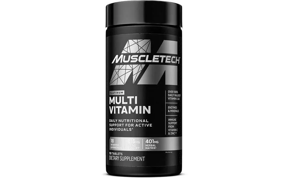 muscletech platinum multivitamin analysis